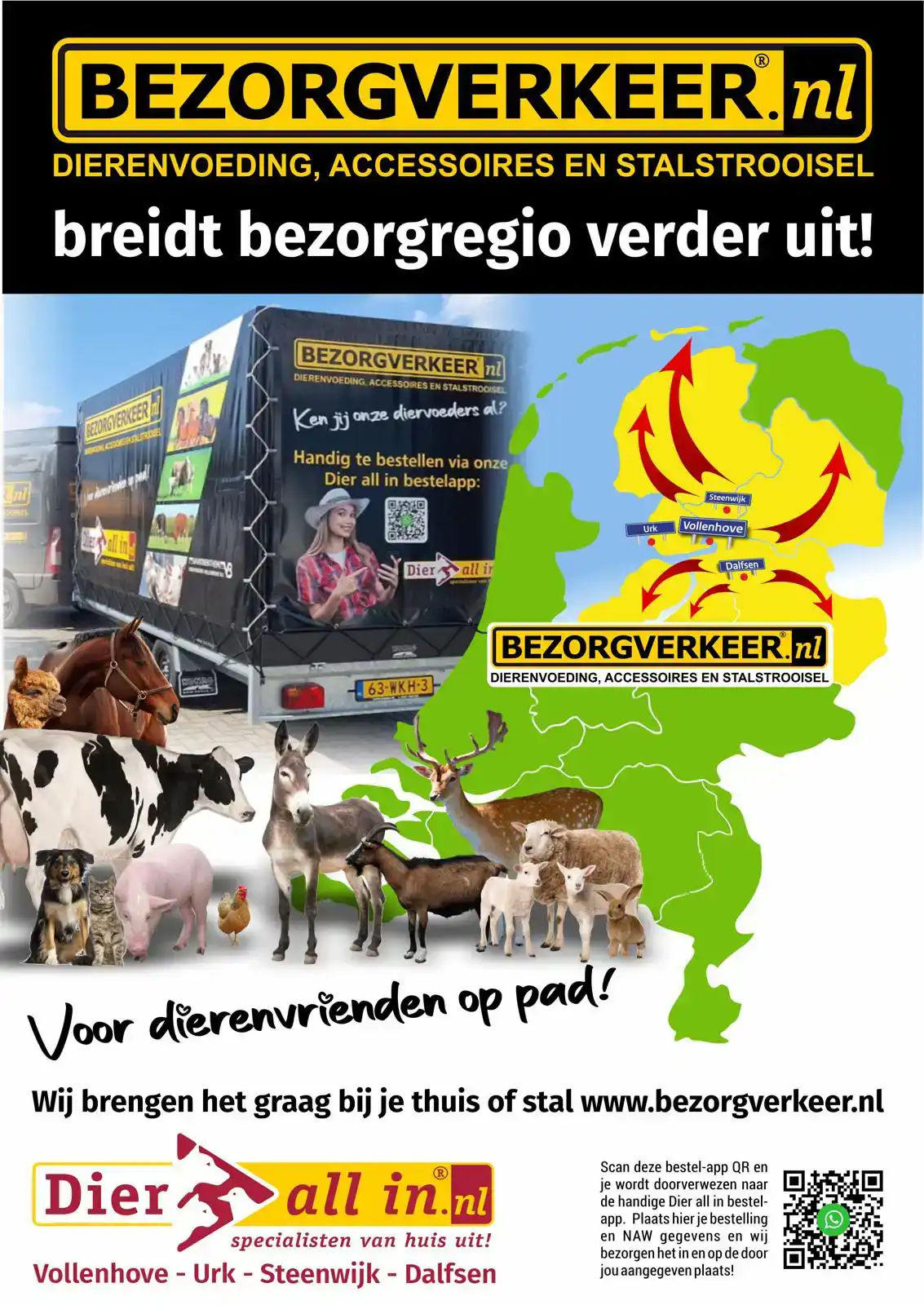 Bezorgen/Dier all in bestel-app