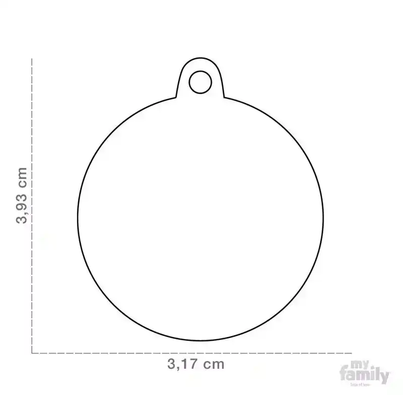PENNING BIG CIRCLE PINK GLITTER BONE