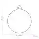 PENNING BIG CIRCLE PINK GLITTER BONE