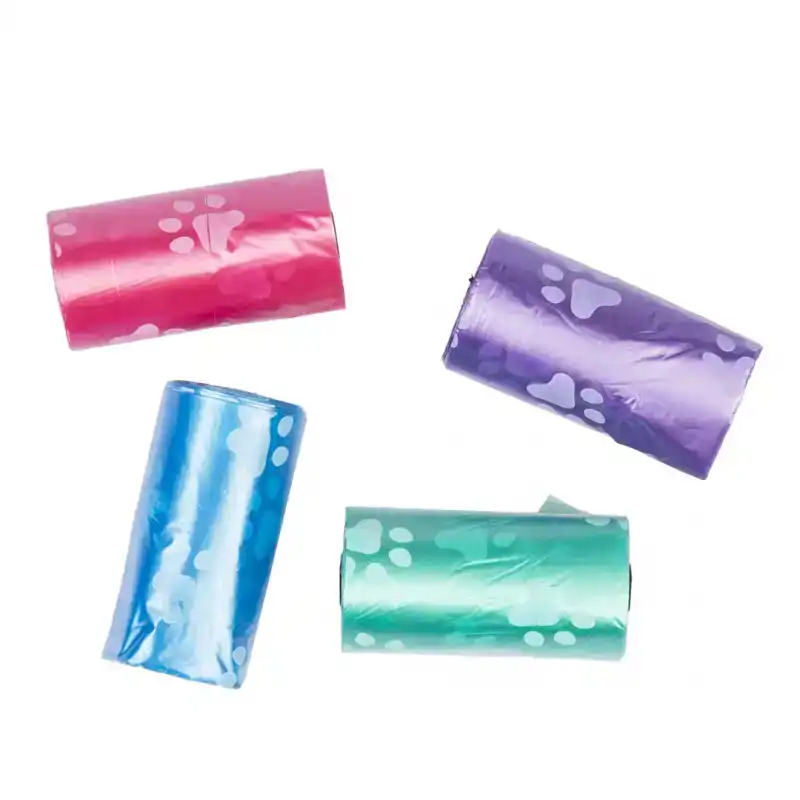 DUVO+ POEPZAKJES ROL 4X20 STUKS GEKLEURD POOTJES