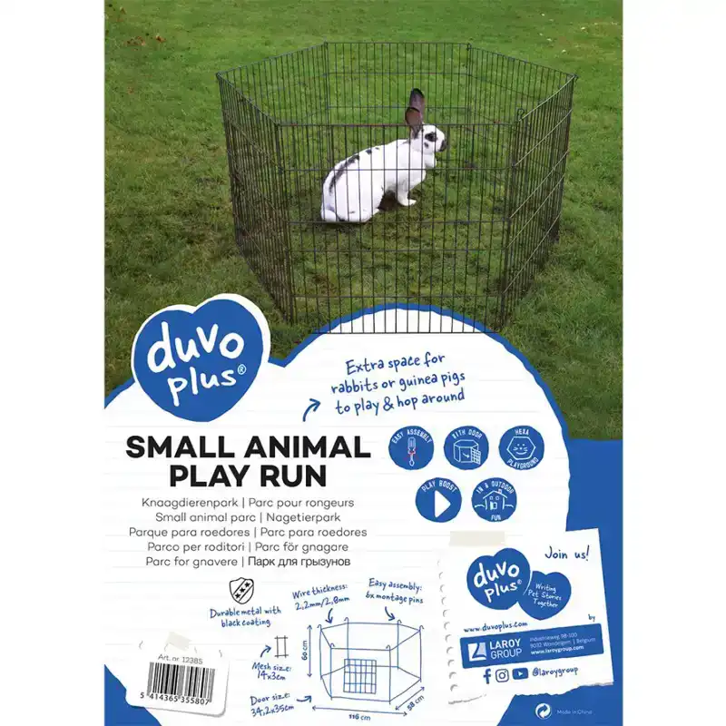 DUVO+ KNAAGDIERENPARK ZWART