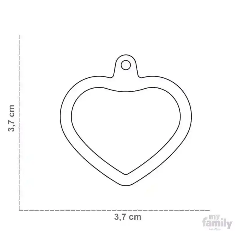 PENNING PINK HEART ALUMINIUM RUBBER