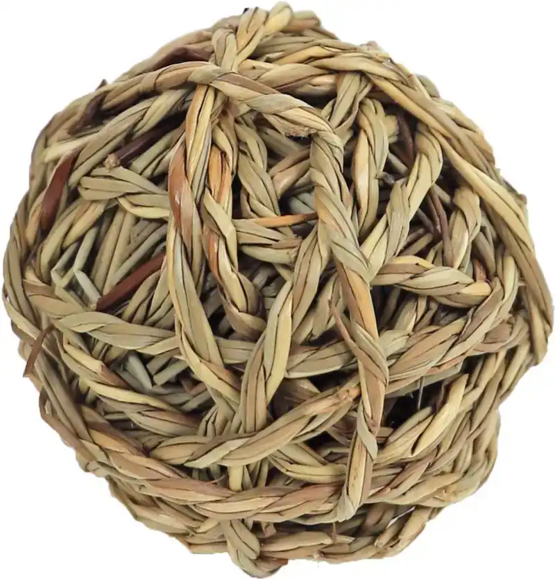 KNAAGDIERBAL MET BEL 8 CM NATURAL