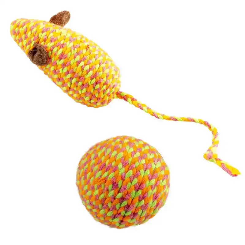 DUVO+ JOLLY ORANJE MUIS EN BAL 2PC - 17,5 CM