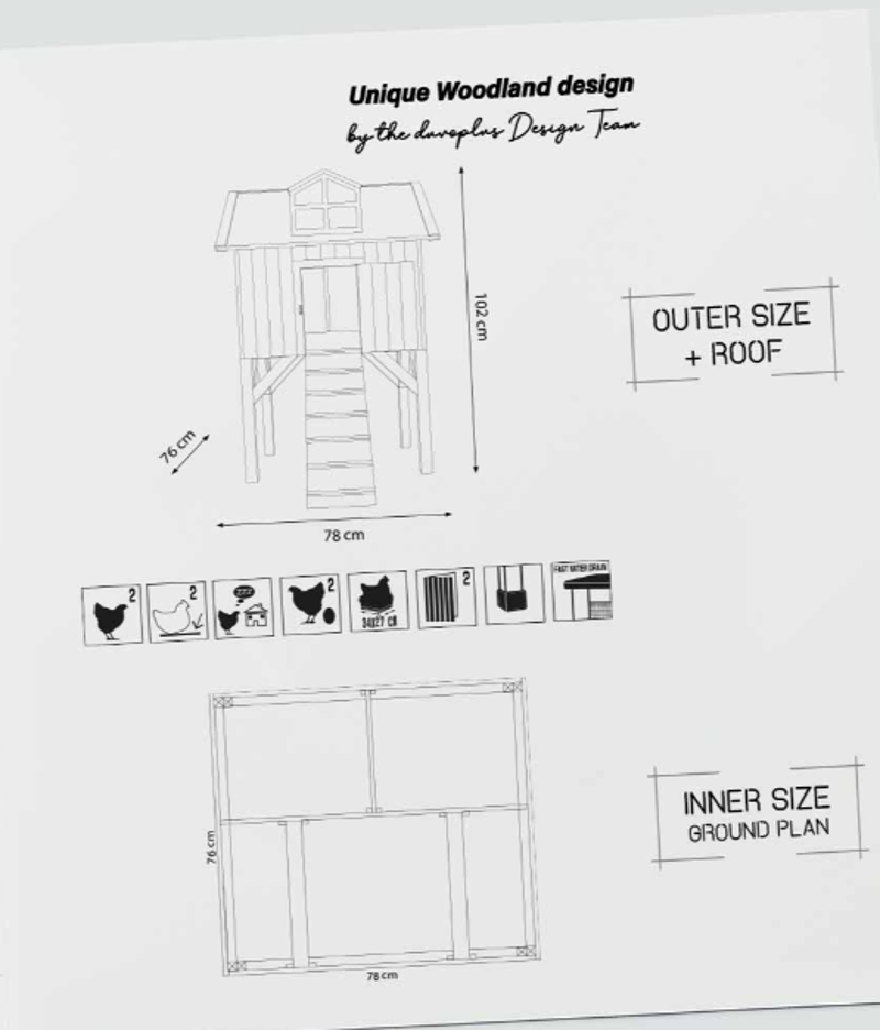 KIPPENWONING SVERRE NORWEGIAN HOUSE 78X76X102,5CM