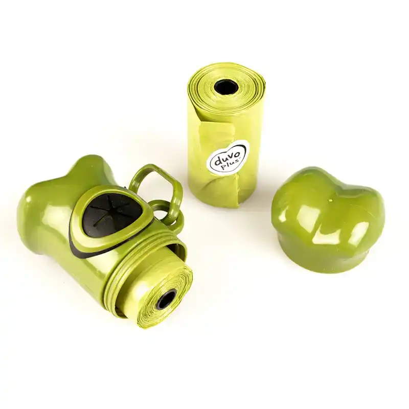 DUVOPLUS POEPZAKJES DISPENSER BEENTJE ECO 2X20ST GROEN