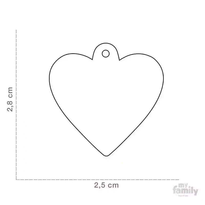 PENNING SMALL HEART ALUMINIUM PINK L000012296