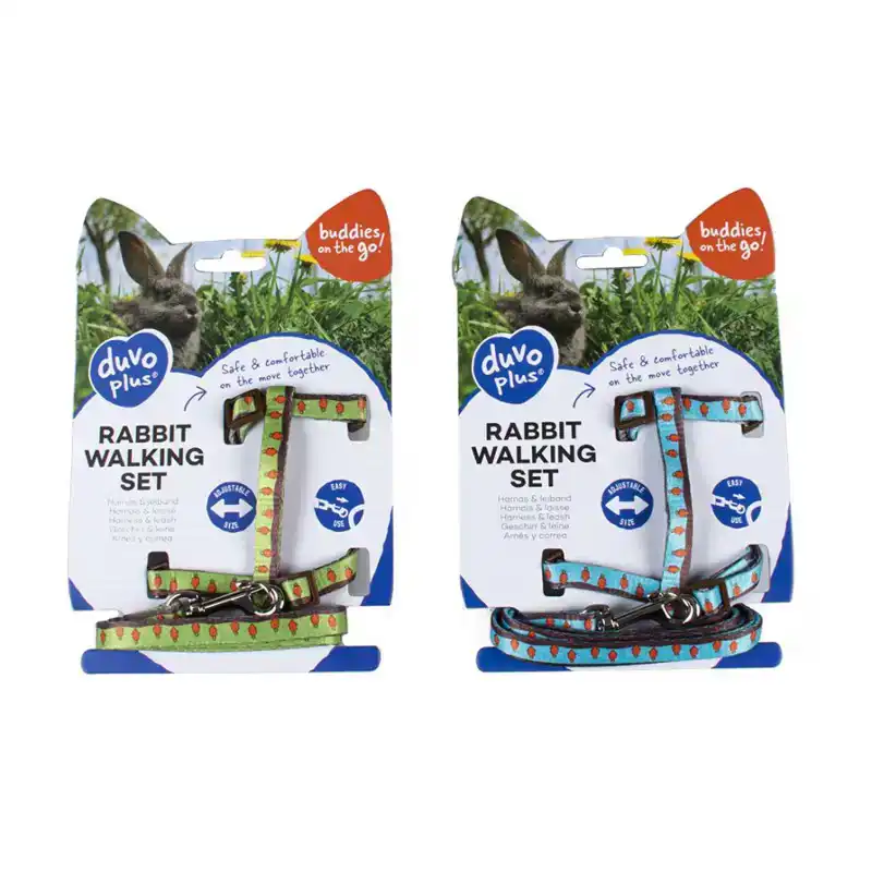 DUVO+ KONIJN WANDELSET CARROT GROEN/BLAUW