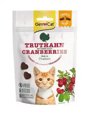 GIMCAT CRUNCHY SNACK KALKOEN & CRANBERRY 50 GRAM
