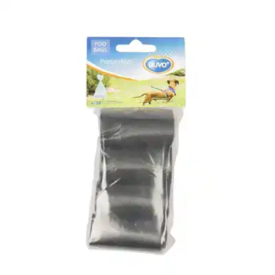 DUVO+ POEPZAKJES ROL 4X20 STUKS ZWART