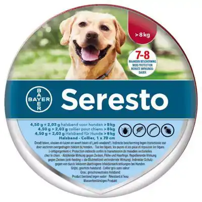 SERESTO VLOOIENBAND GROTE HOND VANAF 8KG