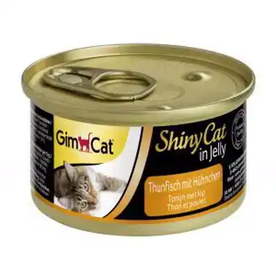 GIMCAT SHINYCAT IN JELLY TONIJN MET KIP 70 GRAM GIMCAT
