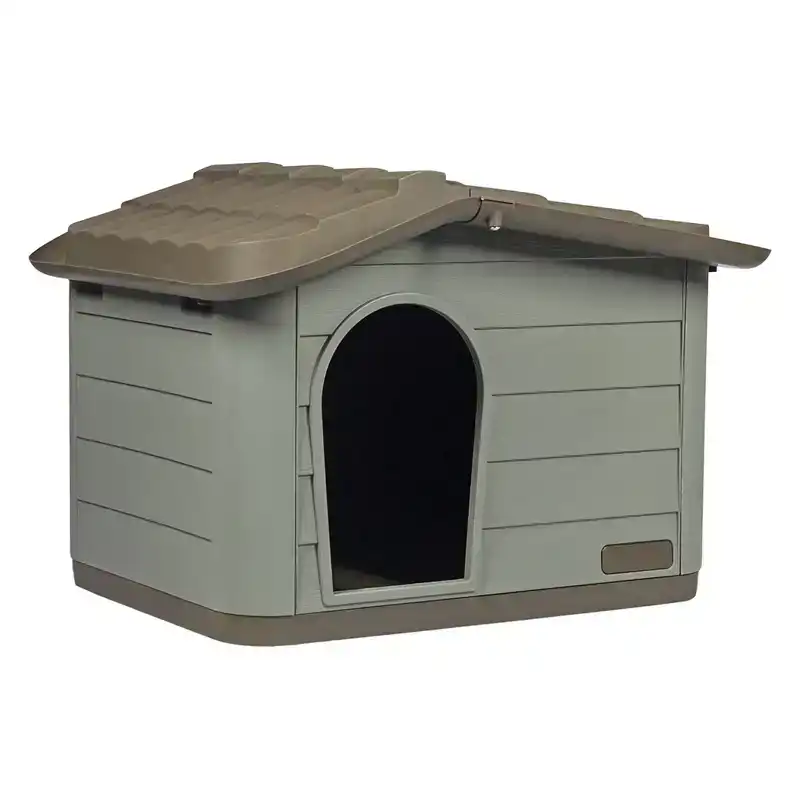 PEPITA ECO HUISDIERHUIS 60X41X51CM BRUIN/GROEN
