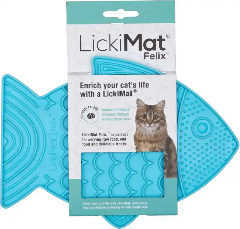 LICKIMAT LIKMAT FELIX KAT TURQUOISE 22CM