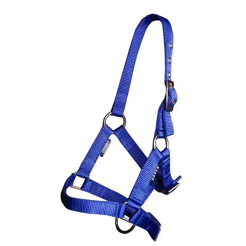 HORKA NYLON HALSTER BLAUW PONY