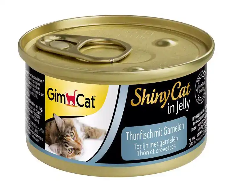 GIMCAT SHINYCAT IN JELLY TONIJN MET GARNALEN 70 GRAM GIMCAT