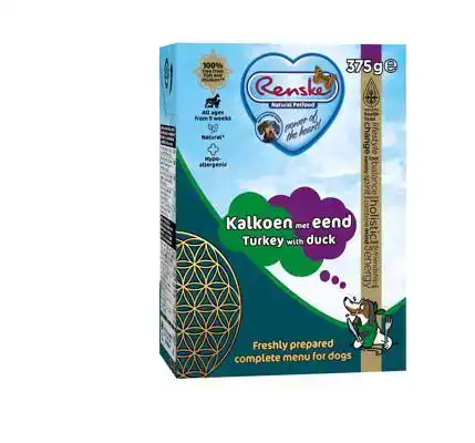 RENSKE TETRA KALKOEN MET EEND 375 GR