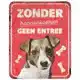 D&D WAARSCHUWINGSBORD JACK RUSSEL ROOD