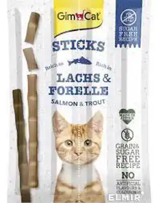GIMCAT STICKS MET ZALM & FOREL, 4 STUKS