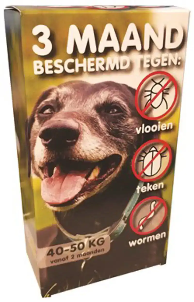 COMBIBOX ANTI-VLO, TEEK EN WORM 40-50KG HOND