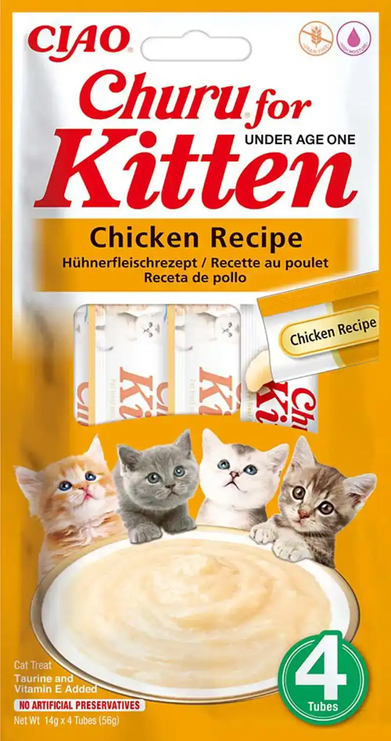 INABA CHURU KITTEN CHICKEN 4ST