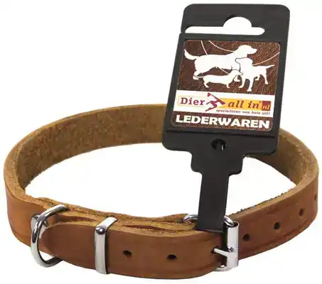 HALSBAND VETLEER COGNAC 16MM X 40CM