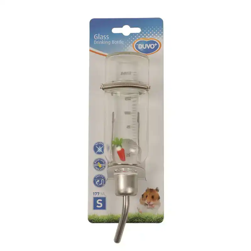 GLAZEN DRINKFLES VOOR KNAAGDIEREN SMALL