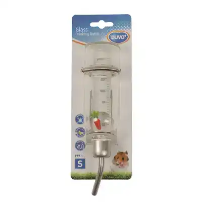 GLAZEN DRINKFLES VOOR KNAAGDIEREN SMALL