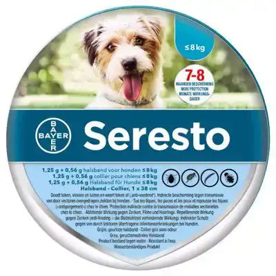 SERESTO VLOOIENBAND KLEINE HOND TOT 8KG