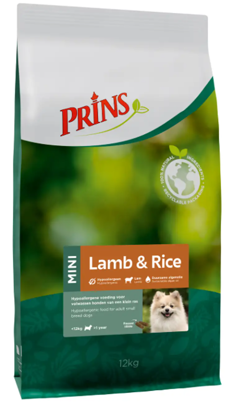 PRINS PROCARE MINI LAM EN RIJST 12 KG