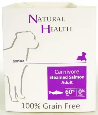 NH DOG STEAMED CARNIVORE SALMON 395 GR