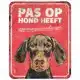 D&D WAARSCHUWINGSBORD DOBERMANN ROOD