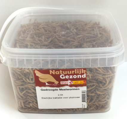 GEDROOGDE MEELWORMEN 2,5LT