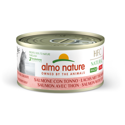 ALMO NATURE ZALM EN TONIJN 70 GR