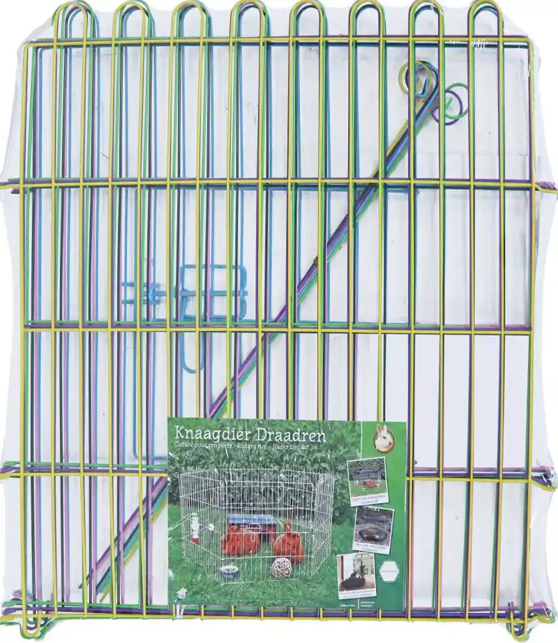KONIJNEN DRAADREN 6 PANELEN MULTICOLOR