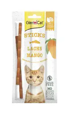 GIMCAT SUPERFOOD DUO-STICKS MET ZALM & MANGOSMAAK GIMCAT