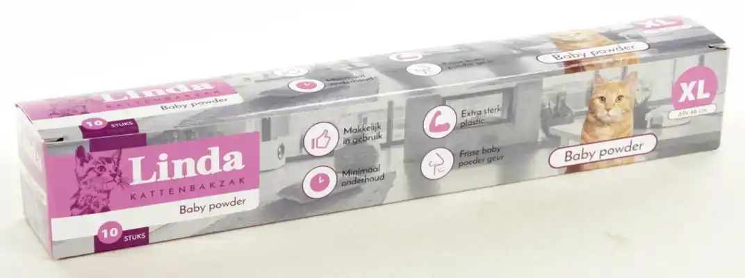 KATTENBAKZAK BABYPOWDER LINDA XL 10 ST