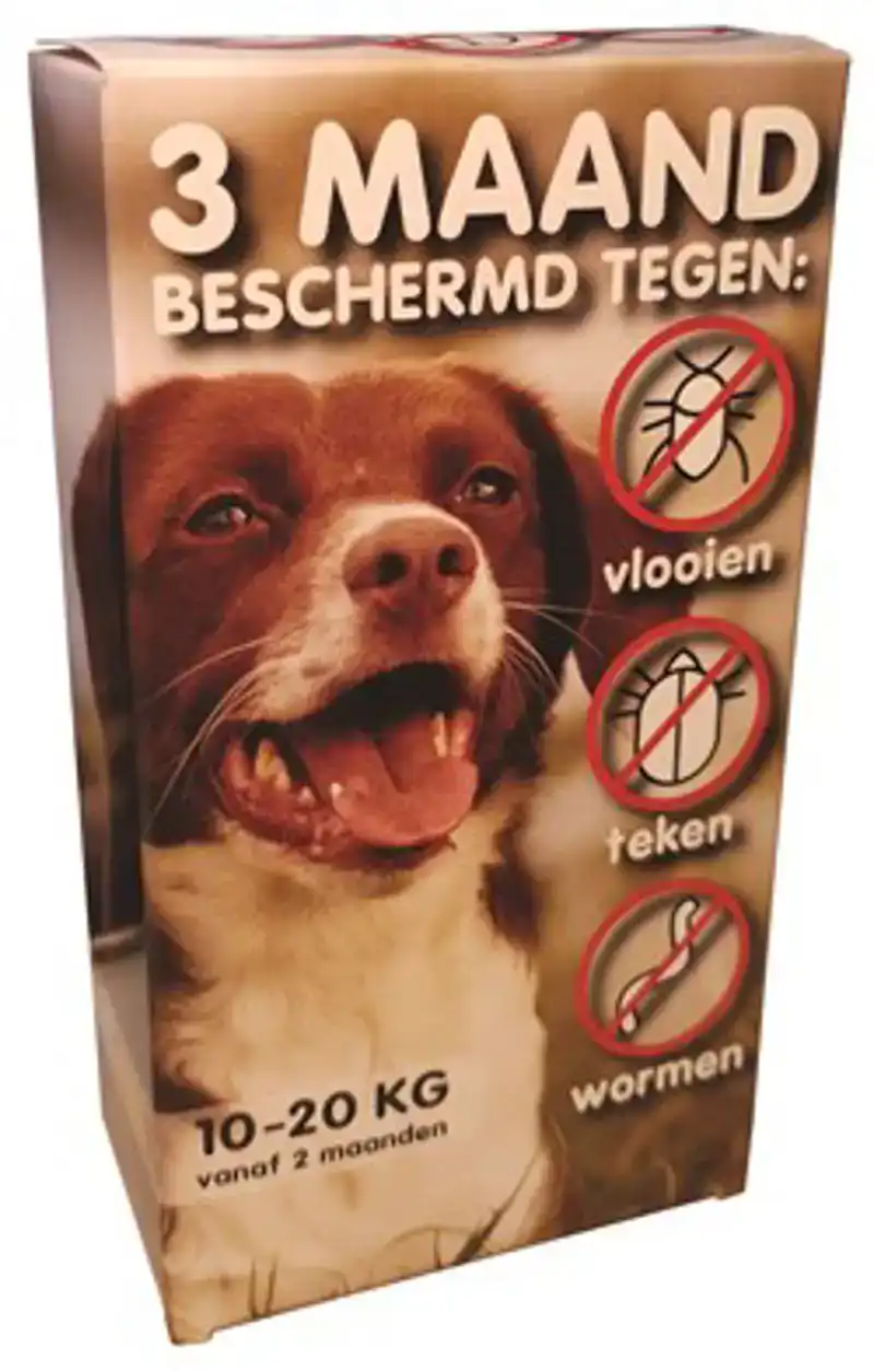 COMBIBOX ANTI-VLO, TEEK EN WORM 10-20KG HOND
