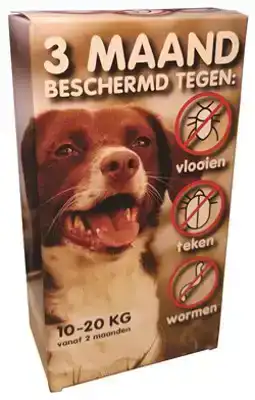 COMBIBOX ANTI-VLO, TEEK EN WORM 10-20KG HOND