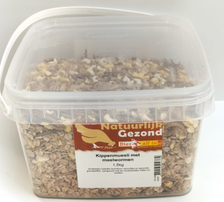 KIPPENMUESLI MET GARNAALTJES 1,5KG