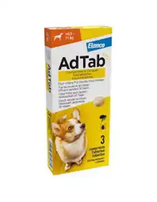 ADTAB KAUWTABLET HOND 5,5-11 KG 3 TAB