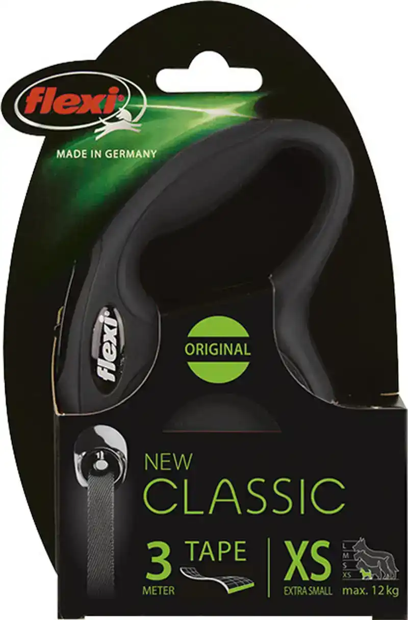 FLEXI CLASSIC LINT XS/3M ZWART