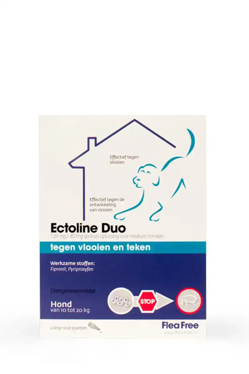 FLEA FREE COMBO HOND 10-20 KG 2 PIPETTEN