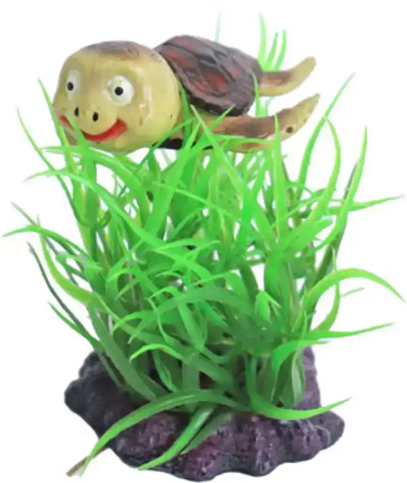 BOON AQUA DECO ORNAMENT PLANT MET SCHILDPAD 10CM