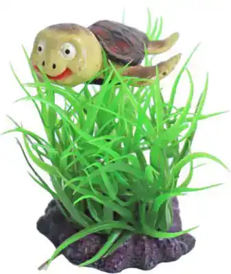BOON AQUA DECO ORNAMENT PLANT MET SCHILDPAD 10CM
