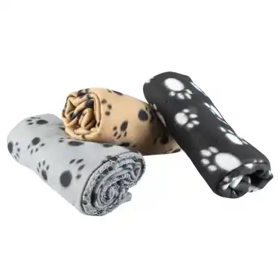 DUVO+ FLEECE DEKEN 100X70X2CM GEMENGDE KLEUREN