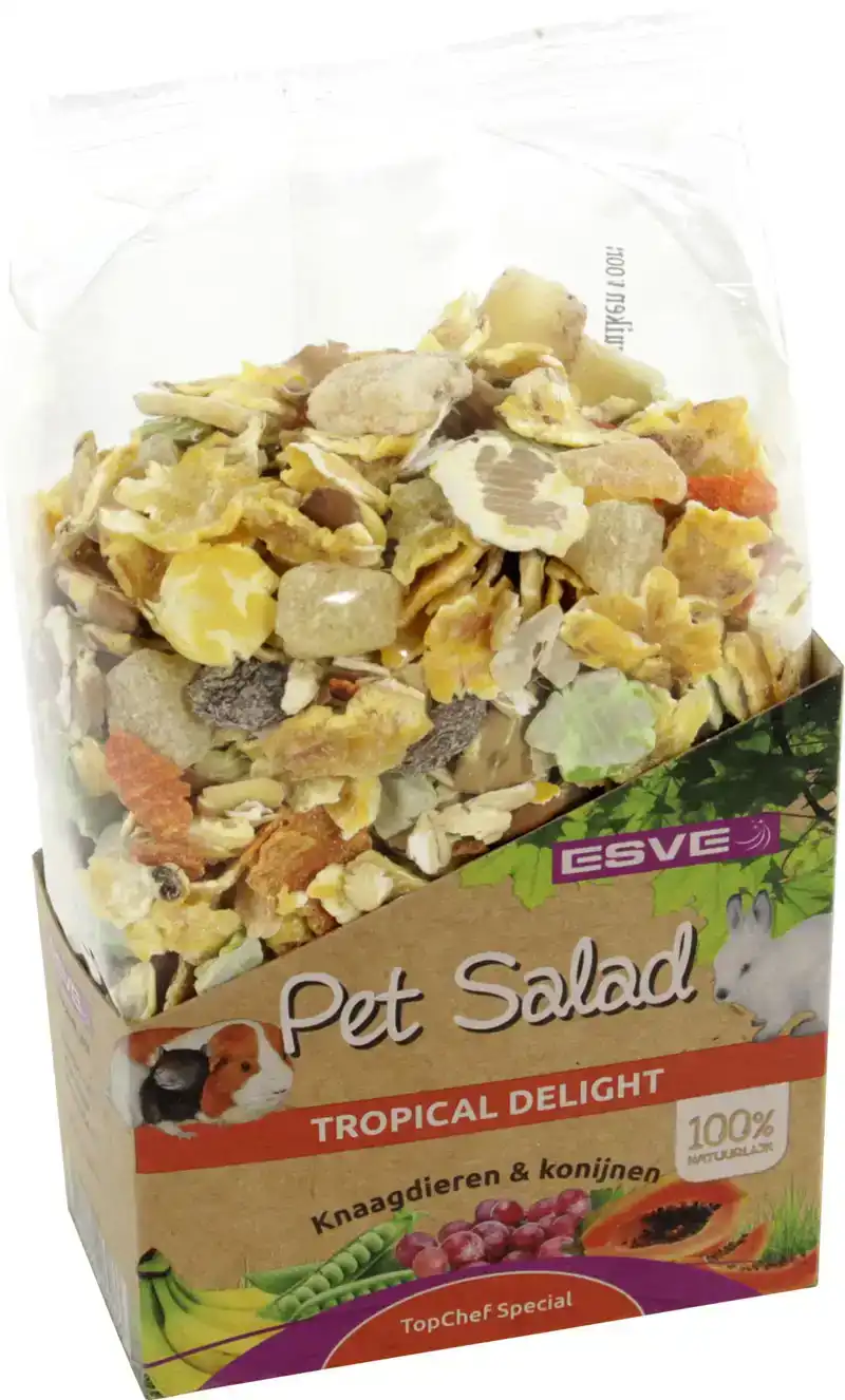 PET SALAD - TROPICAL DELIGHT KNAAGDIER 175 GRAM