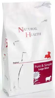 NATURAL HEALTH DOG LAM/RIJST LARGE BITE 2KG