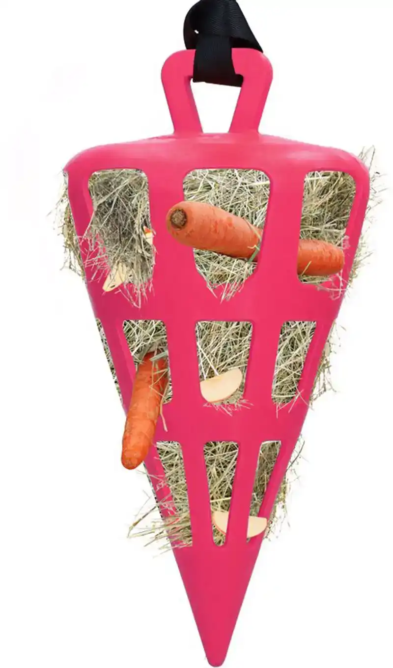 HAY SLOWFEEDER FUN AND FLEX 22 CM ROZE WORTEL