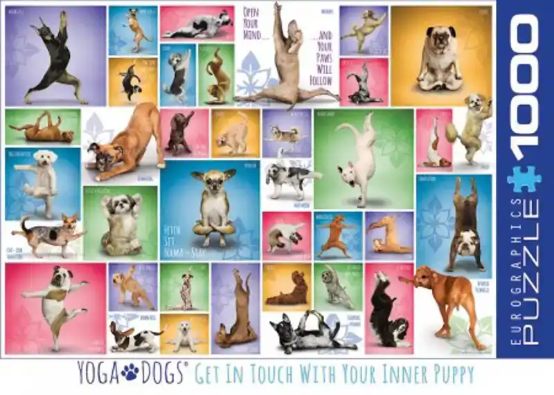 CADEAUSHOP PUZZEL YOGA DOGS, 1000 ALL-IN PUNTEN